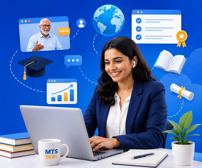 Education consultant helping students explore flexible MTS Skills programmes